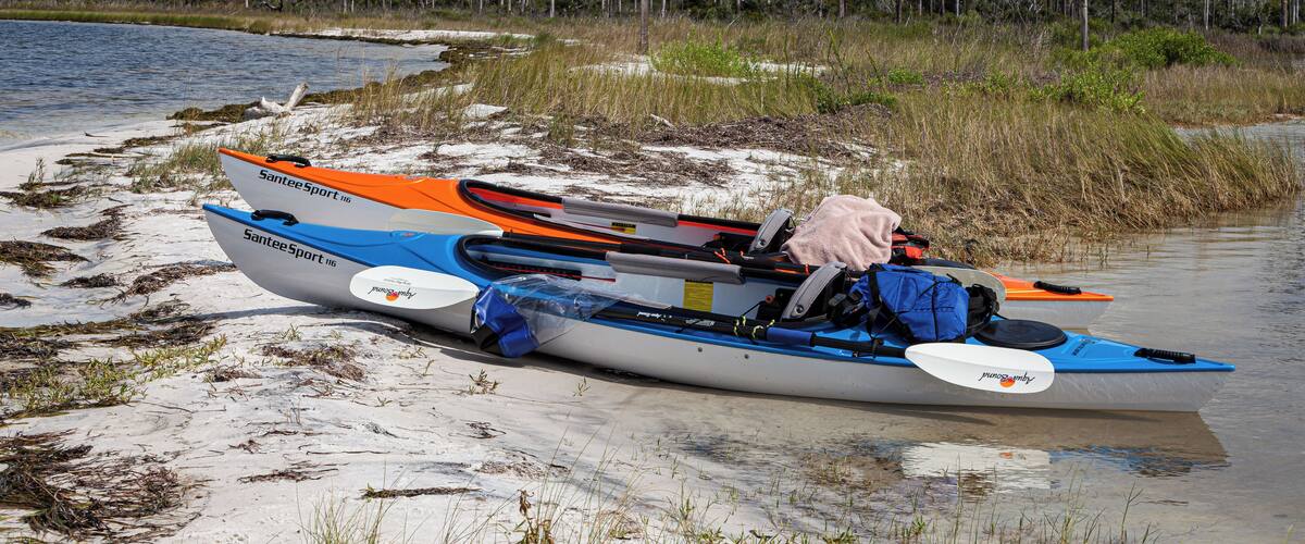 Taking a well deserved break from paddling around the park at Big Lagoon FL