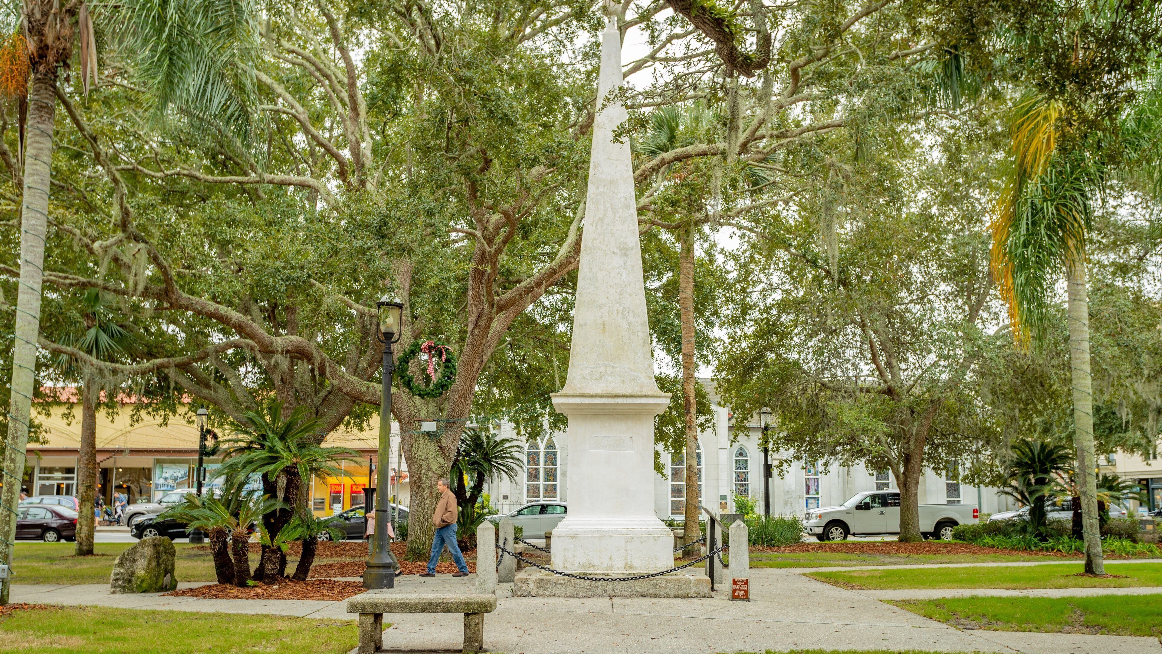 Plaza de la Constitution which includes a garden