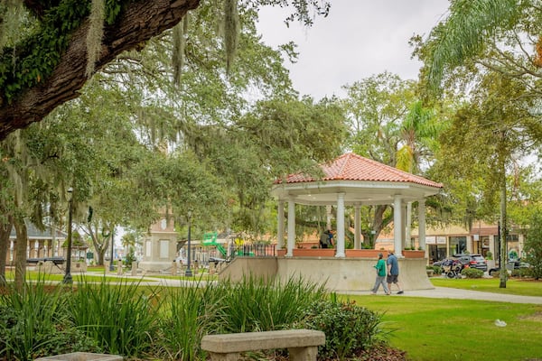 Plaza de la Constitution featuring a park