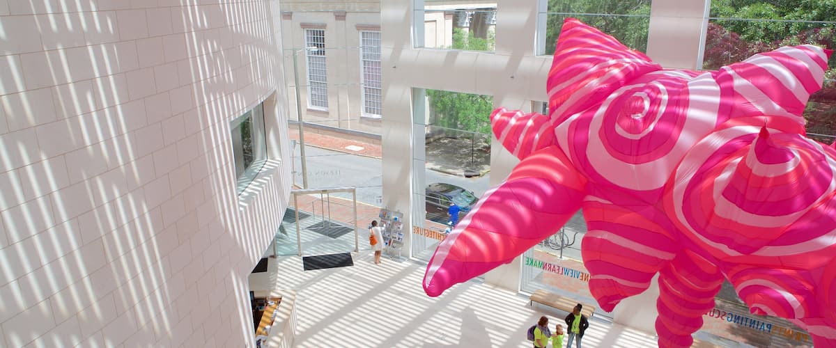 Jepson Center featuring interior views as well as a small group of people