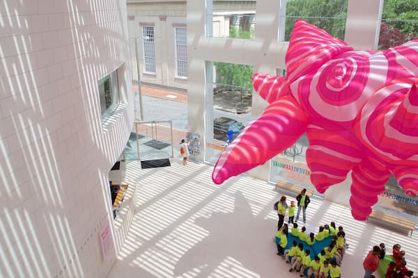 Jepson Center featuring interior views as well as a small group of people