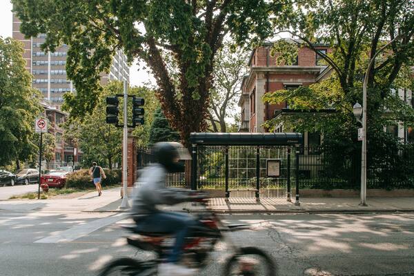 Hutchinson Street Historic District which includes motorcycle riding and street scenes