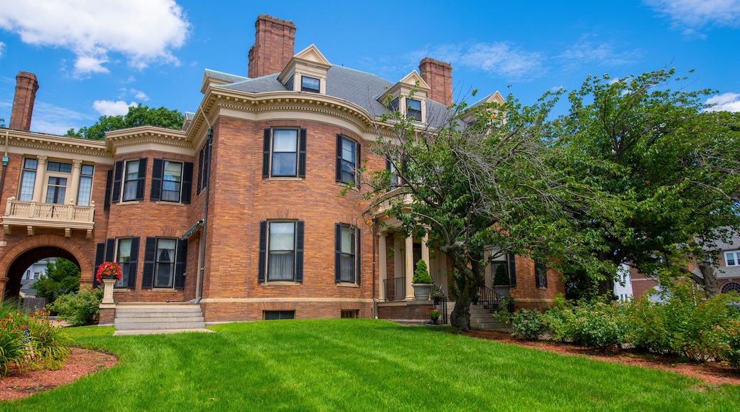Davenport Memorial House at 70 Salem Street in historic city center of Malden, Massachusetts MA, USA.