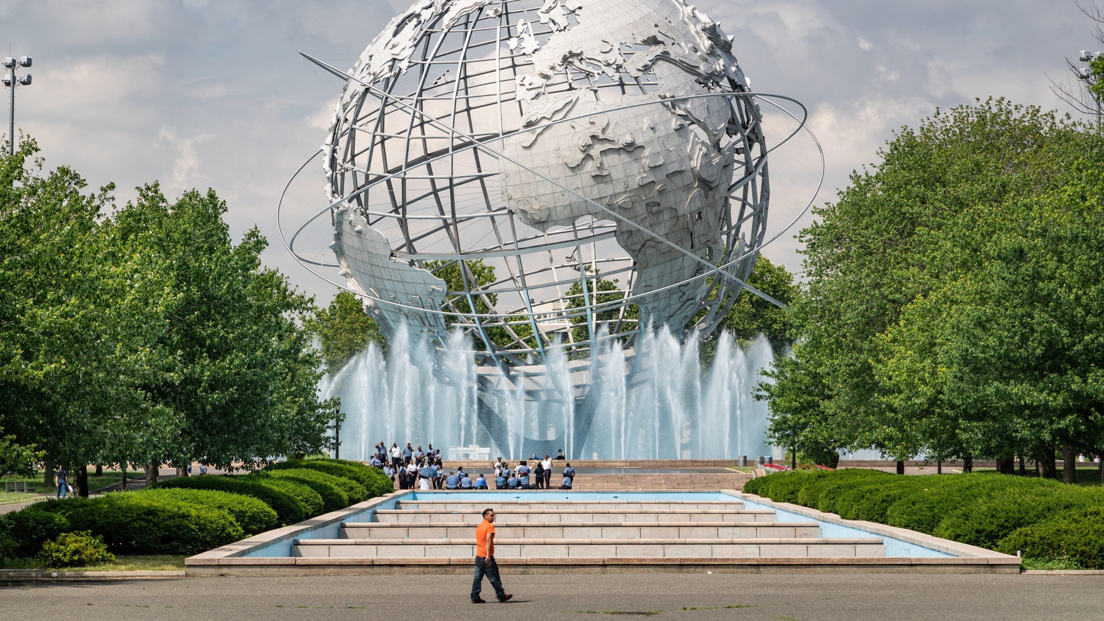 Unisphere which includes a fountain and a garden