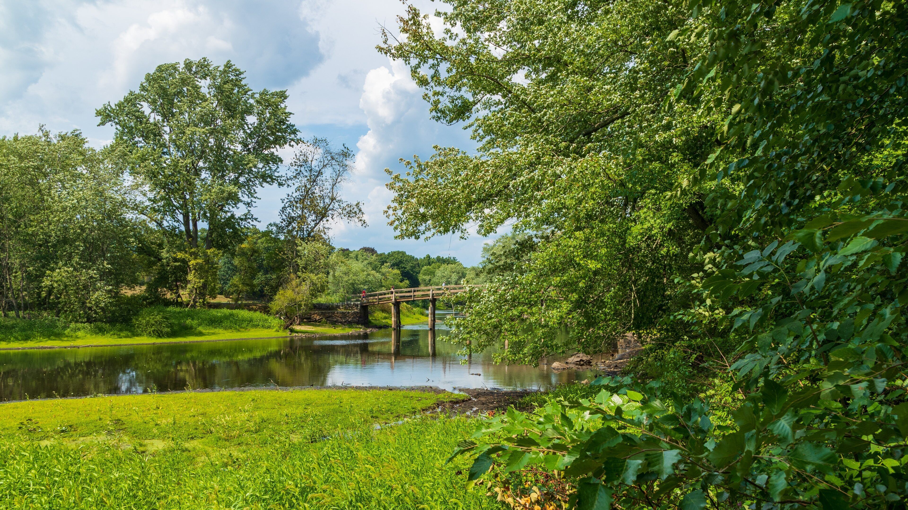 Old Manse featuring a river or creek and a garden
