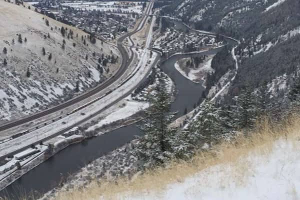 Back view of Mount Sentinel in Missoula, MT.