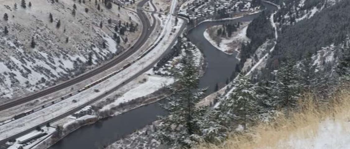 Back view of Mount Sentinel in Missoula, MT.