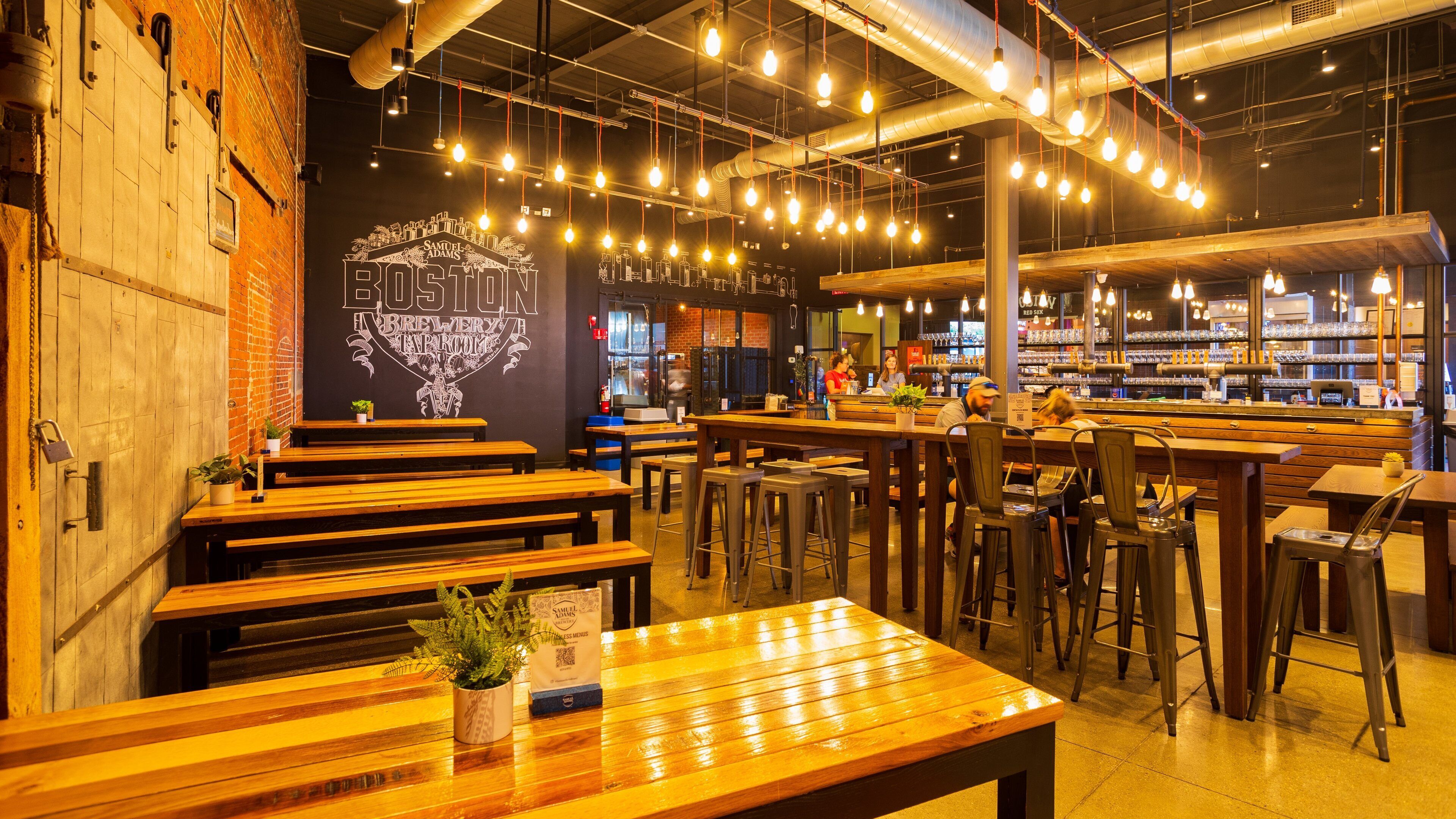 Samuel Adams Brewery featuring interior views