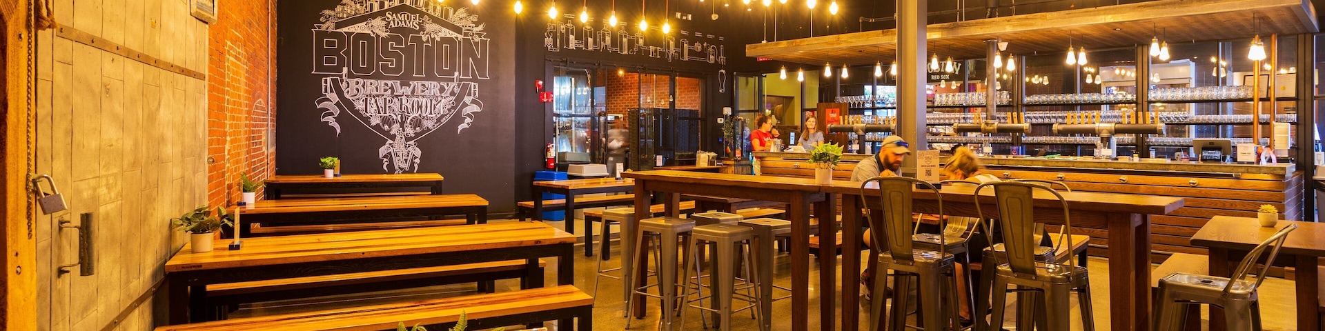 Samuel Adams Brewery featuring interior views