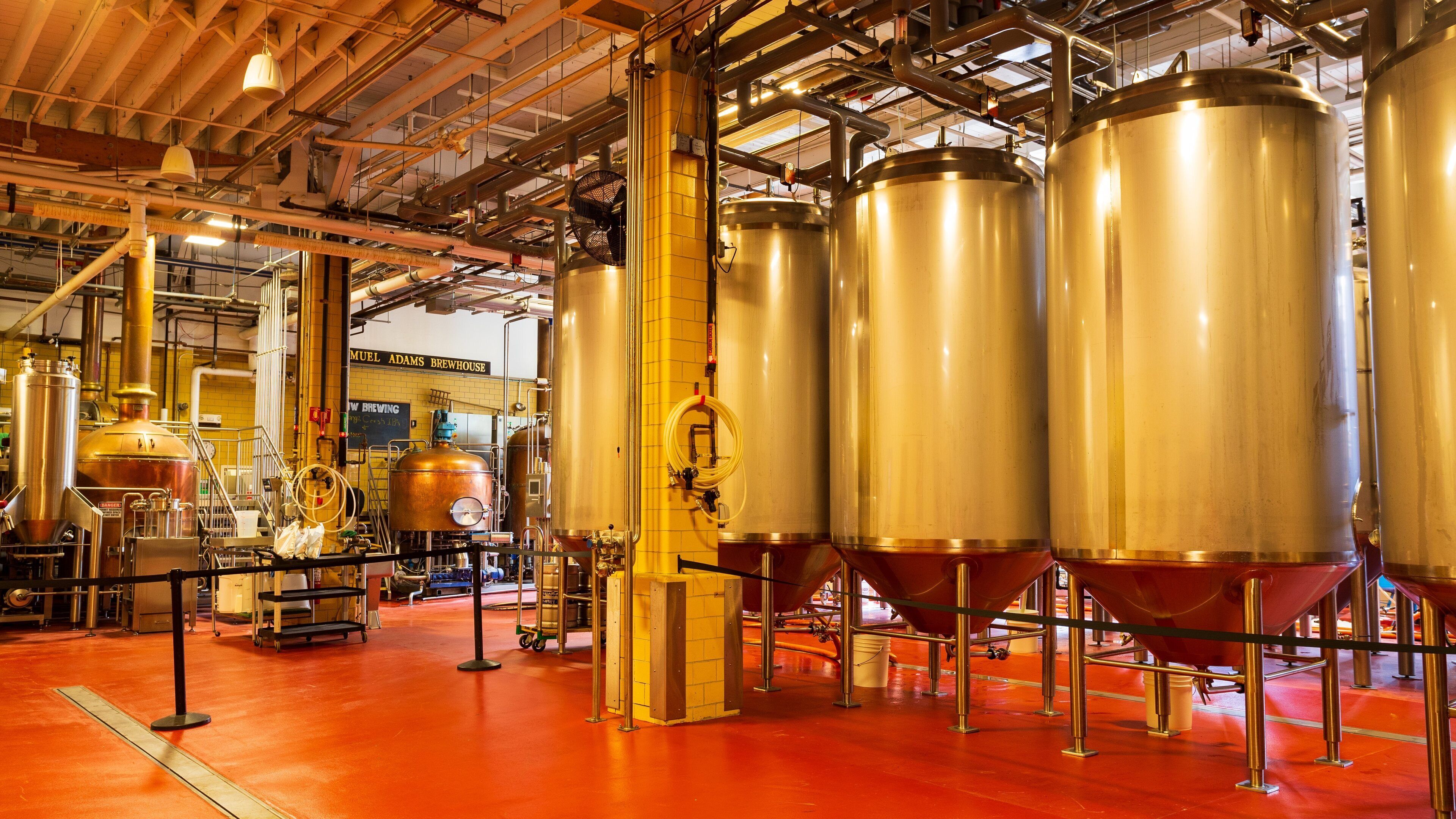 Samuel Adams Brewery showing interior views