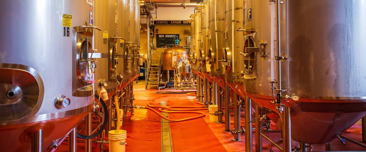 Samuel Adams Brewery showing interior views