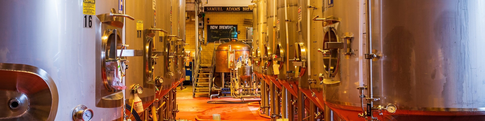 Samuel Adams Brewery showing interior views