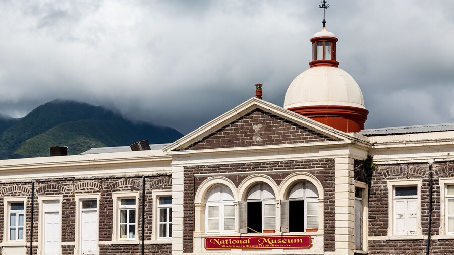 National Museum on St Kitts Under Cloudy Skies
