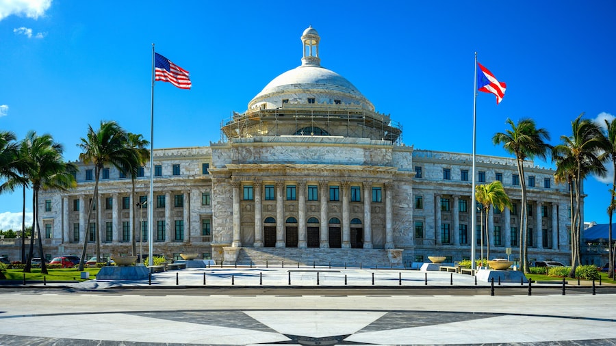Capitol of Puerto Rico in Old San Juan historic district