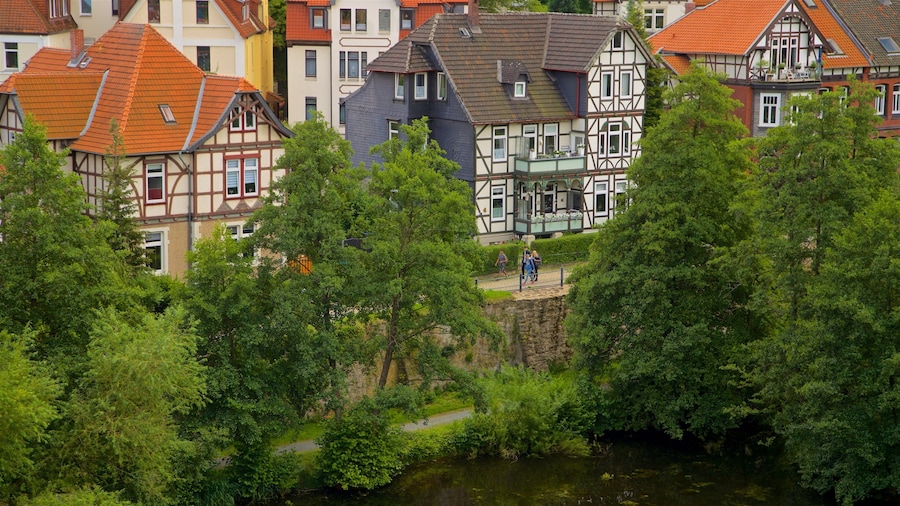 Museum im Zwinger showing landscape views and a small town or village