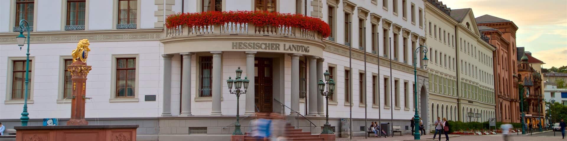 Marktbrunnen featuring a fountain, heritage architecture and a city