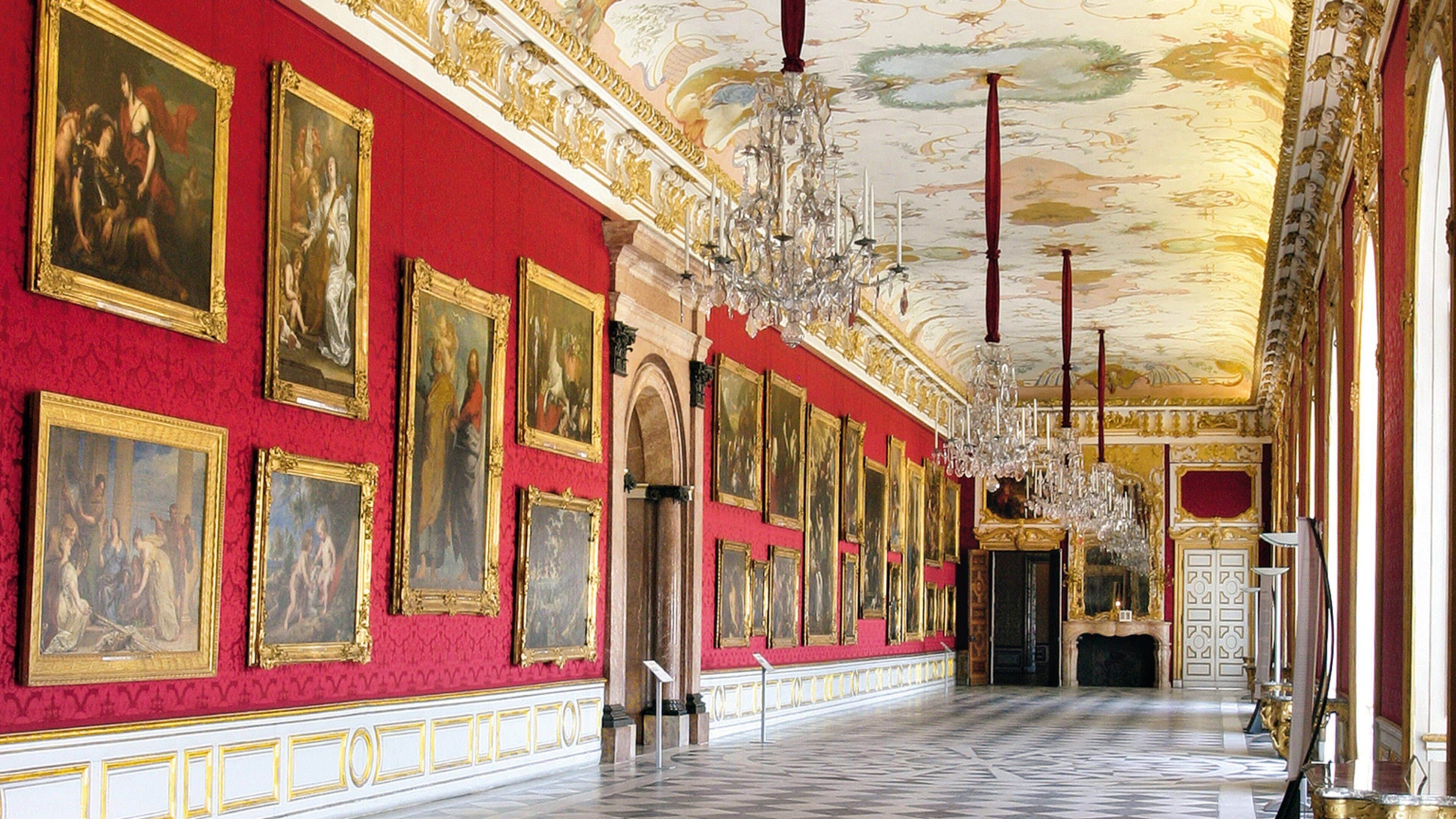 New Palace Schleissheim which includes heritage elements, interior views and chateau or palace