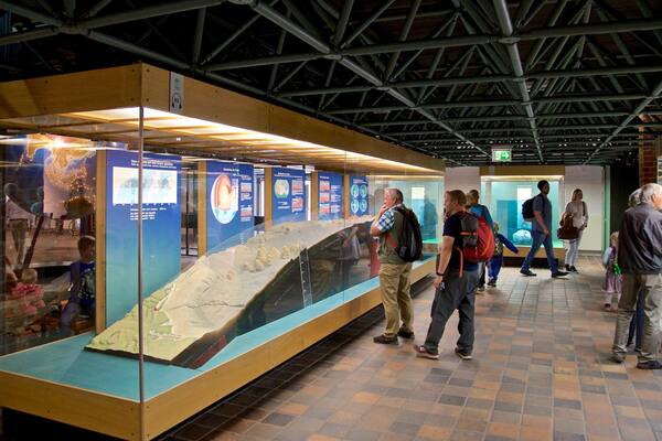 German Oceanographic Museum showing interior views as well as a small group of people