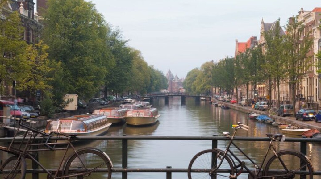 Kloveniers Canal toward Waag, Amsterdam, Netherlands