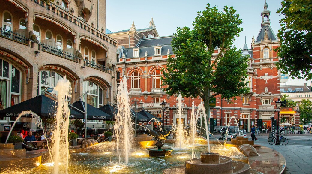 Amsterdam American Hotel featuring a city, heritage elements and a fountain