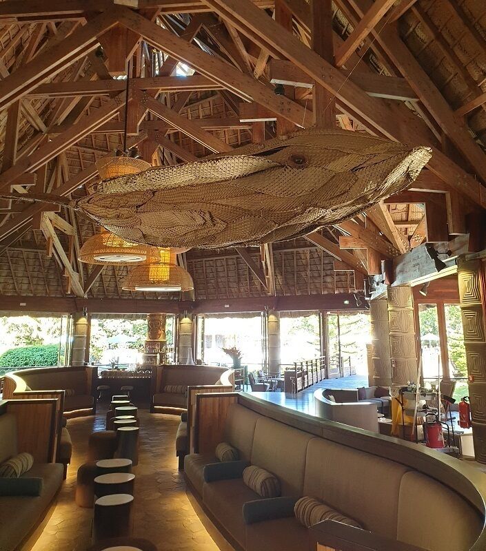 Very ambient feel, this massive whale over the bar was really cool.