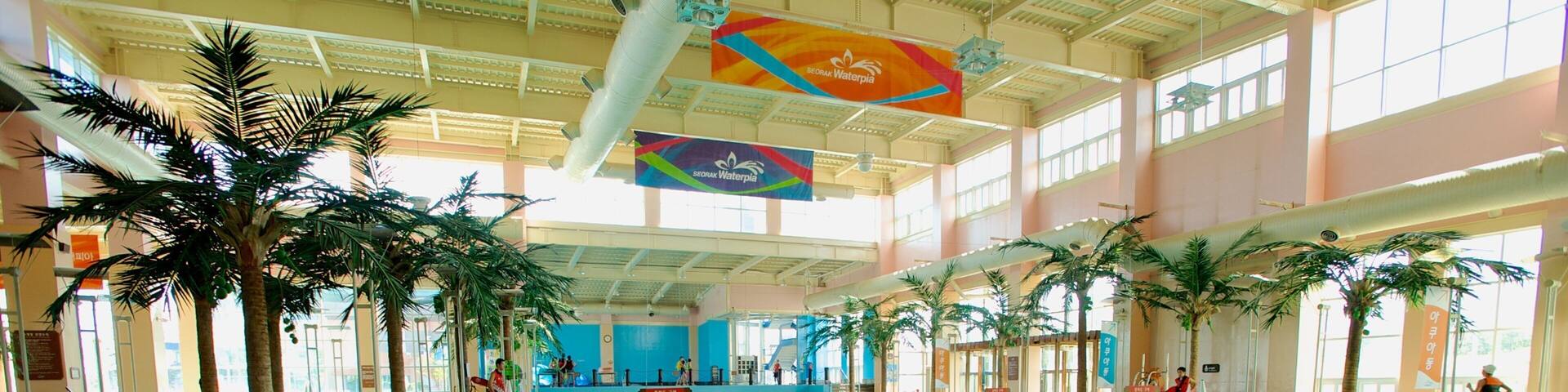 Sokcho which includes a pool, swimming and interior views