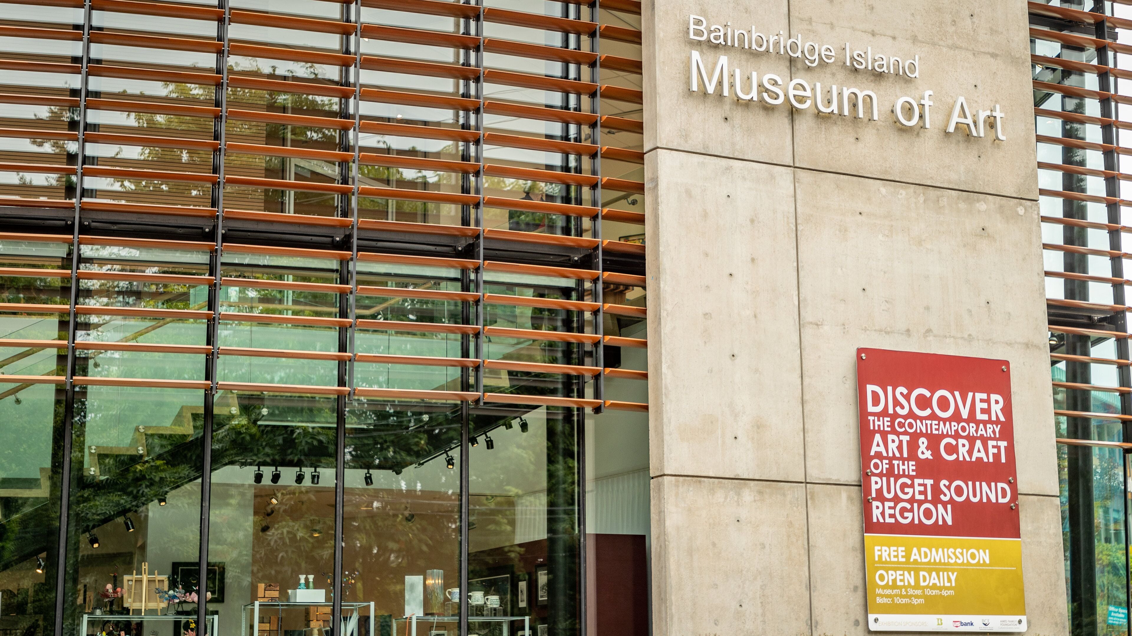 Bainbridge Island Museum of Art featuring signage