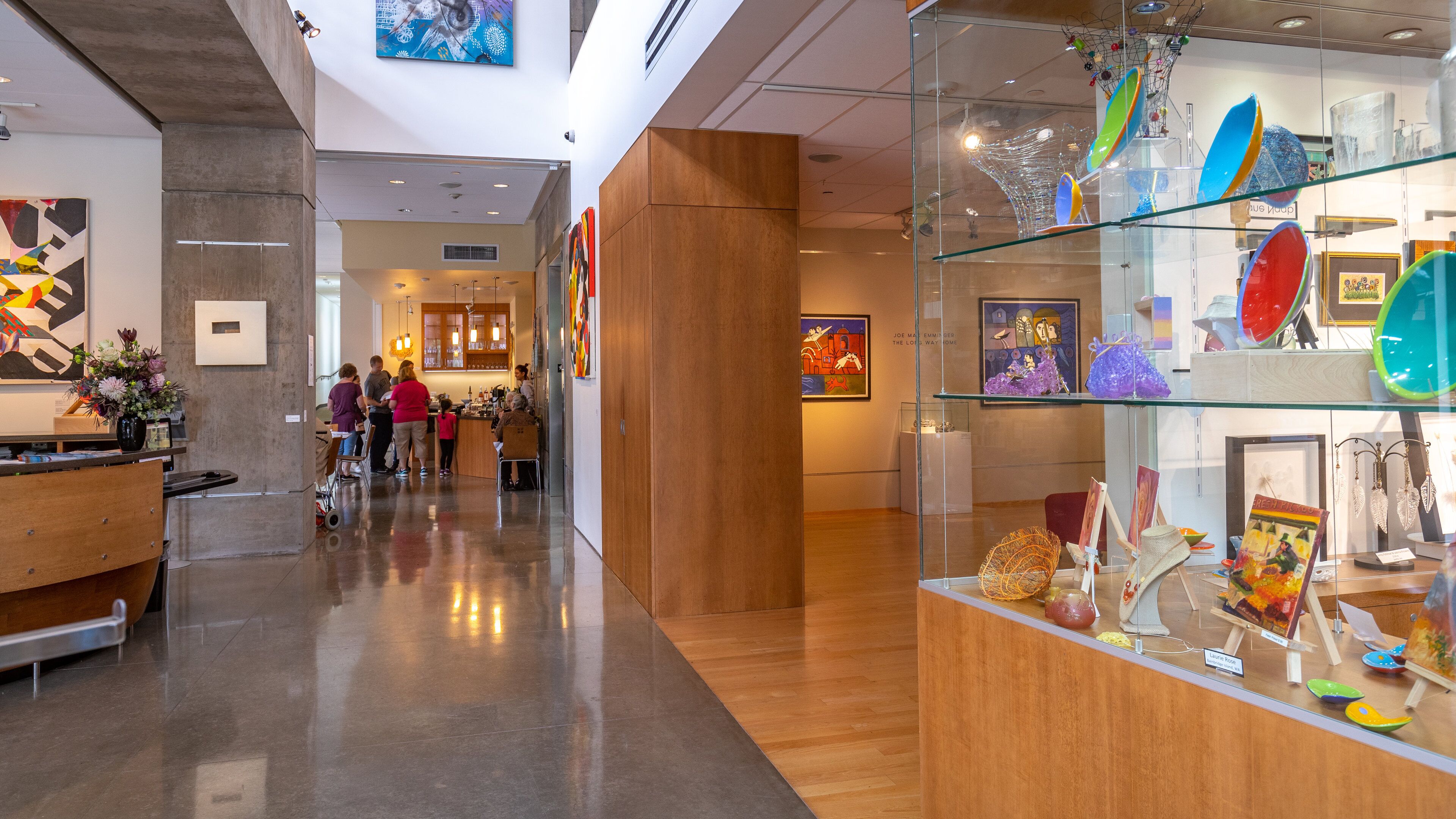 Bainbridge Island Museum of Art featuring art and interior views