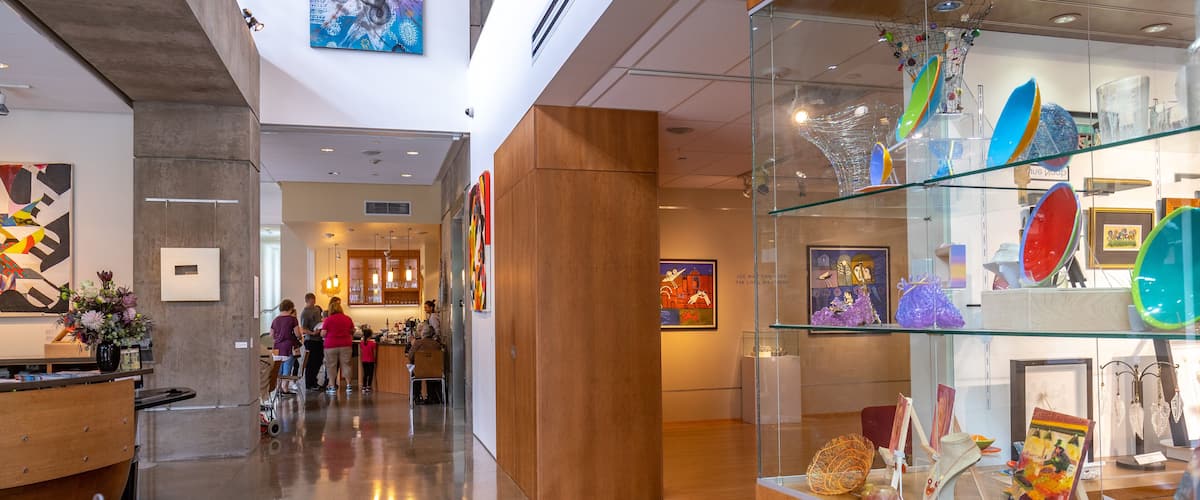 Bainbridge Island Museum of Art featuring art and interior views