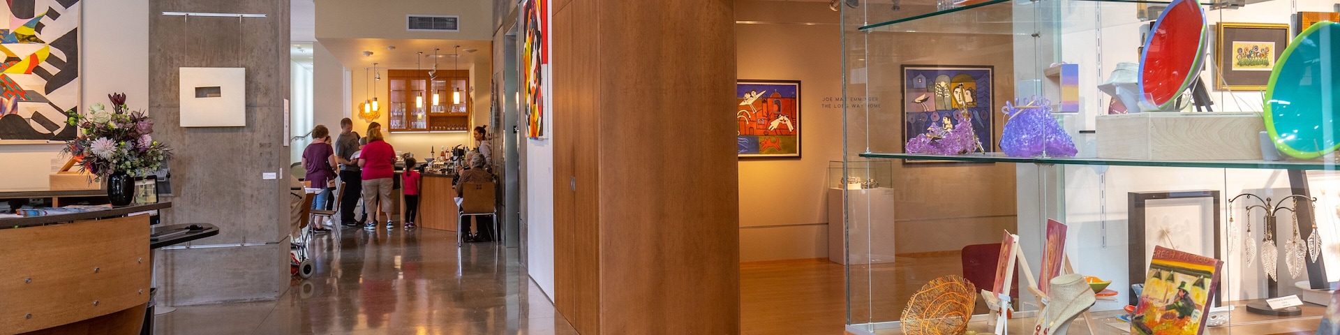 Bainbridge Island Museum of Art featuring art and interior views