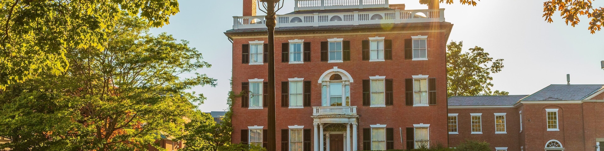 Salem Common which includes a sunset and heritage architecture