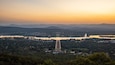Mount Ainslie featuring a city, a sunset and landscape views