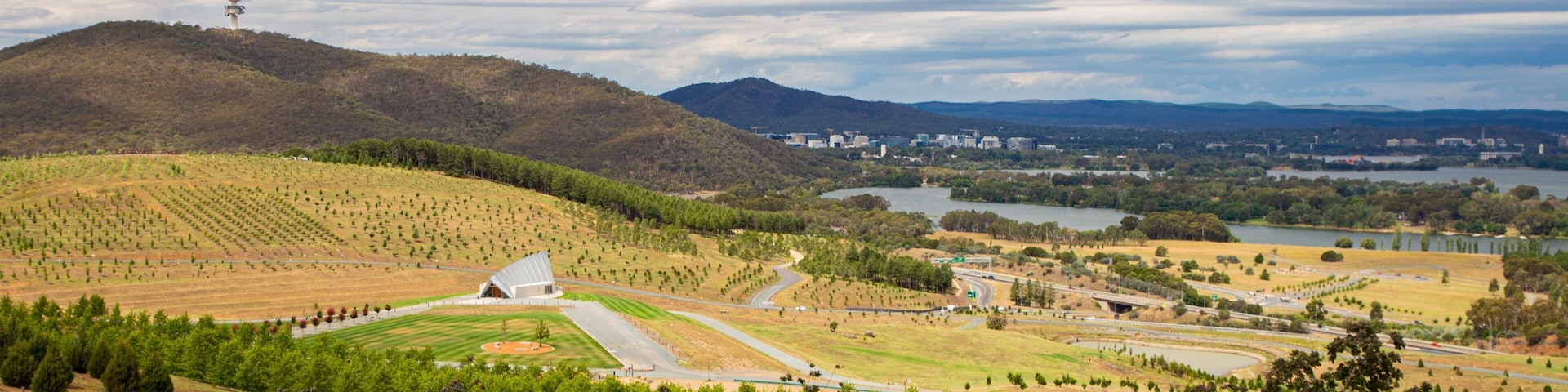 National Arboretum Canberra which includes landscape views and tranquil scenes