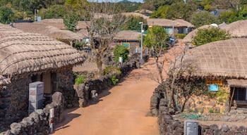 Traditional houses at Seongeup folk village at Jeju island, Republic of Korea