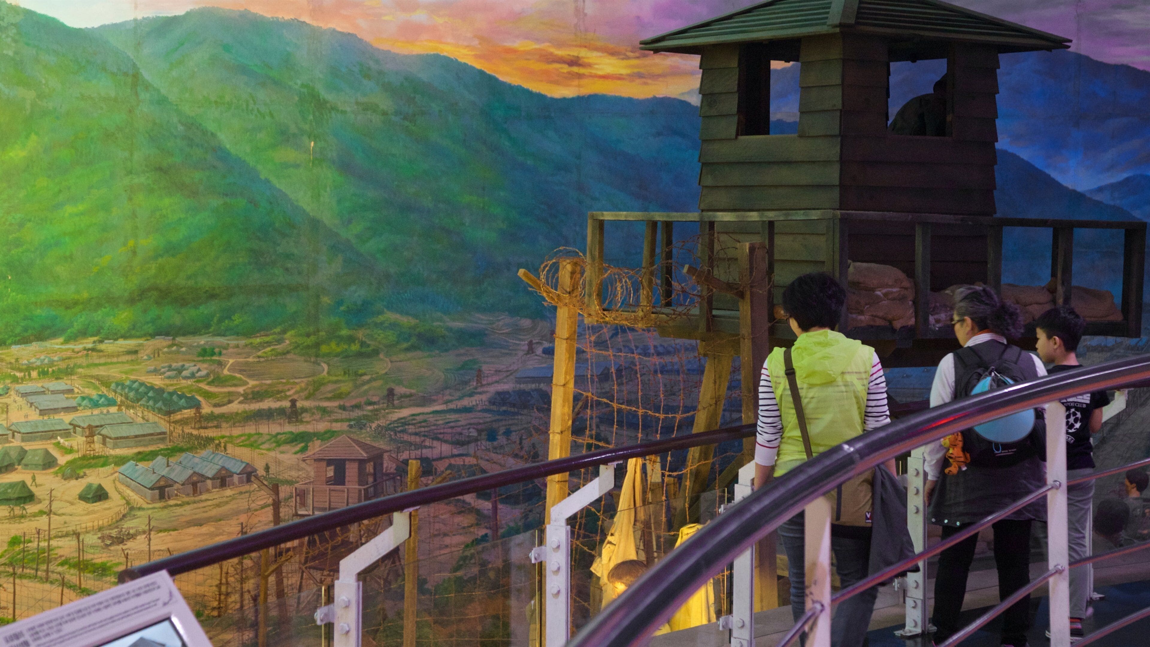 Geoje POW Camp which includes interior views as well as a family