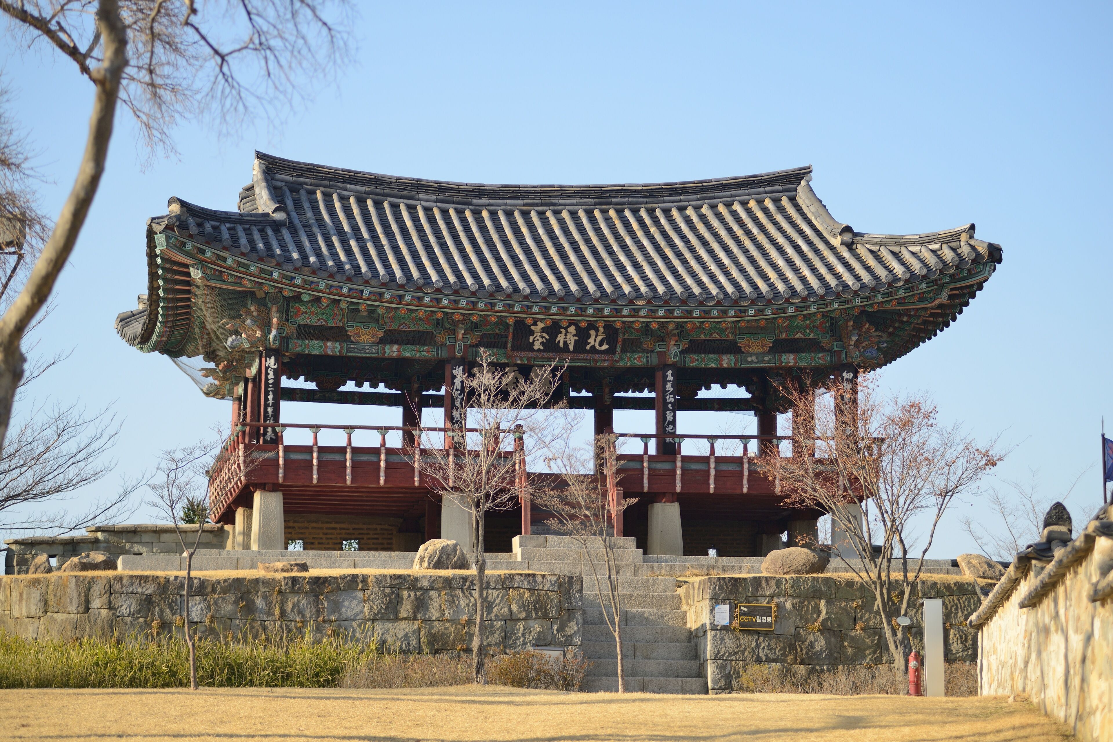 Historical Guard Tower in Jinju Castle, Korea