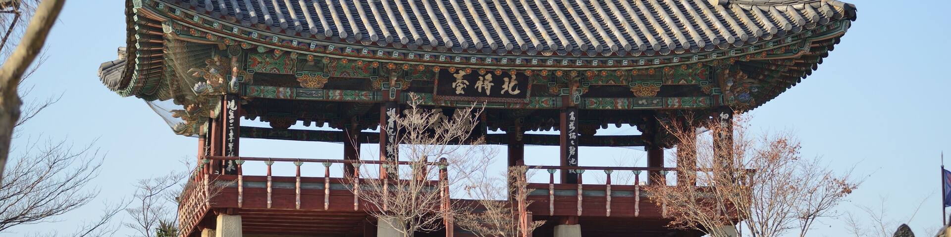 Historical Guard Tower in Jinju Castle, Korea