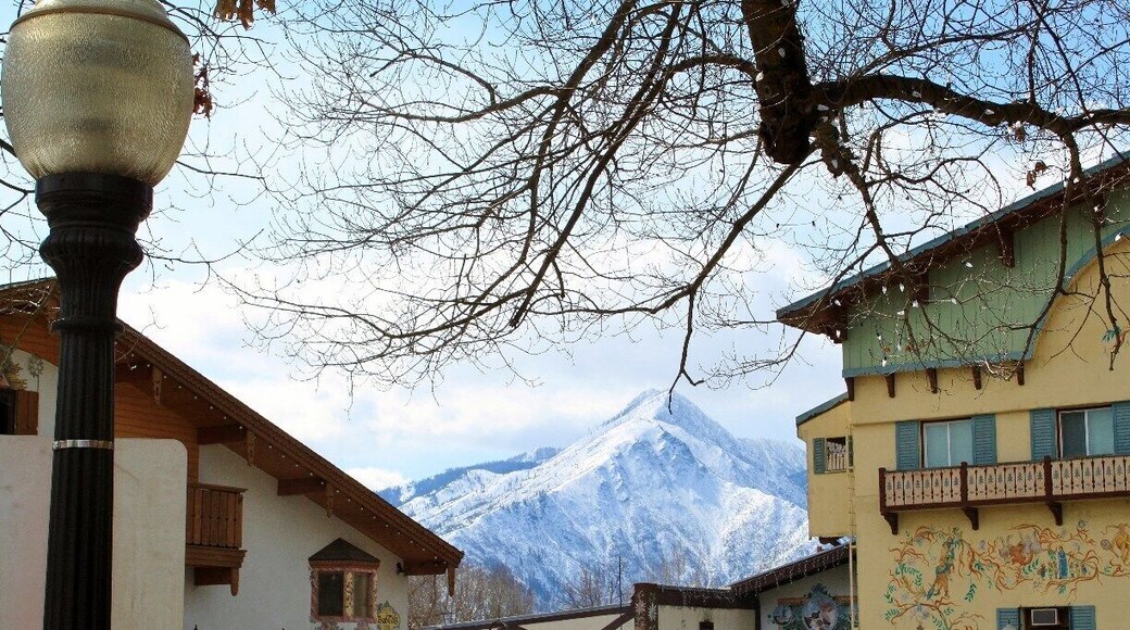 Springtime in Leavenworth, WA. Stay in town and enjoy the Bavarian theme of the town while browsing specialty shops, wine tasting and a variety of delicious restaurants. This is a great place to visit and only 35 miles from Steven's Pass Ski Resort. Many hotels offer room and lift ticket packages.
