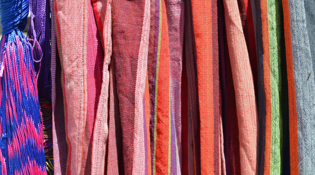 Colorful hammocks for sale in San Ignacio Saturday market