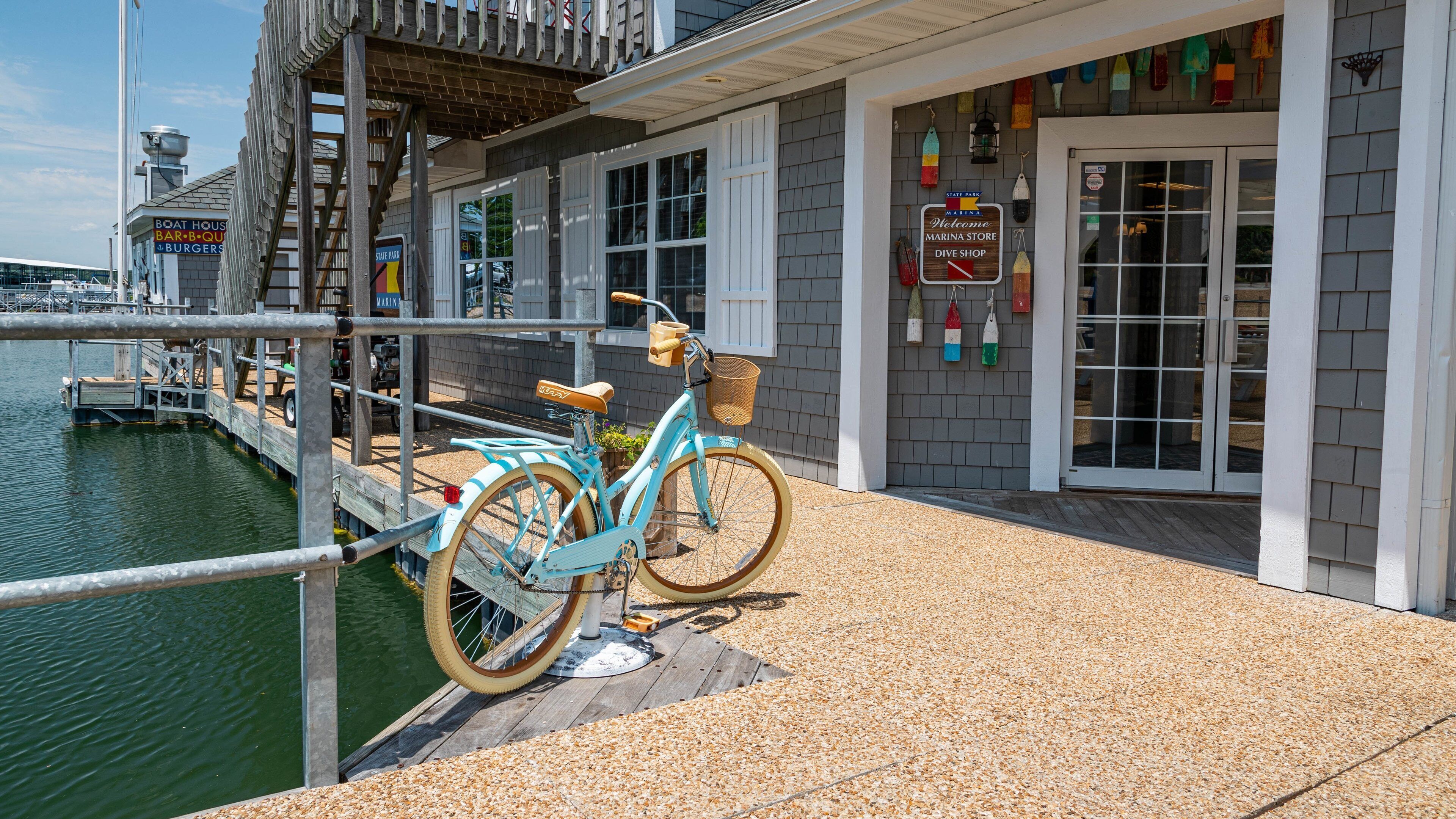 State Park Marina which includes a bay or harbor
