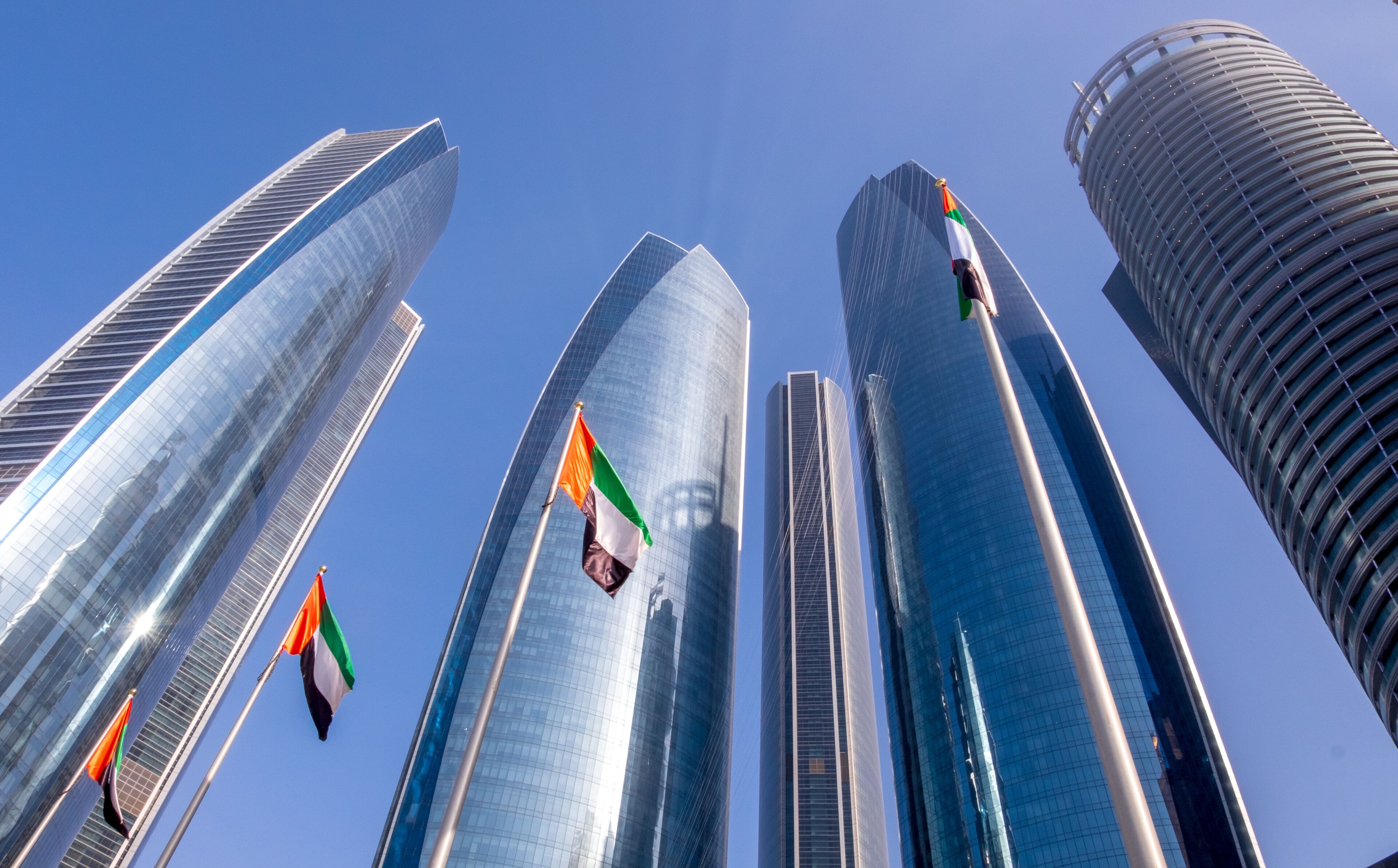 Etihad Towers in downtown Abu Dhabi