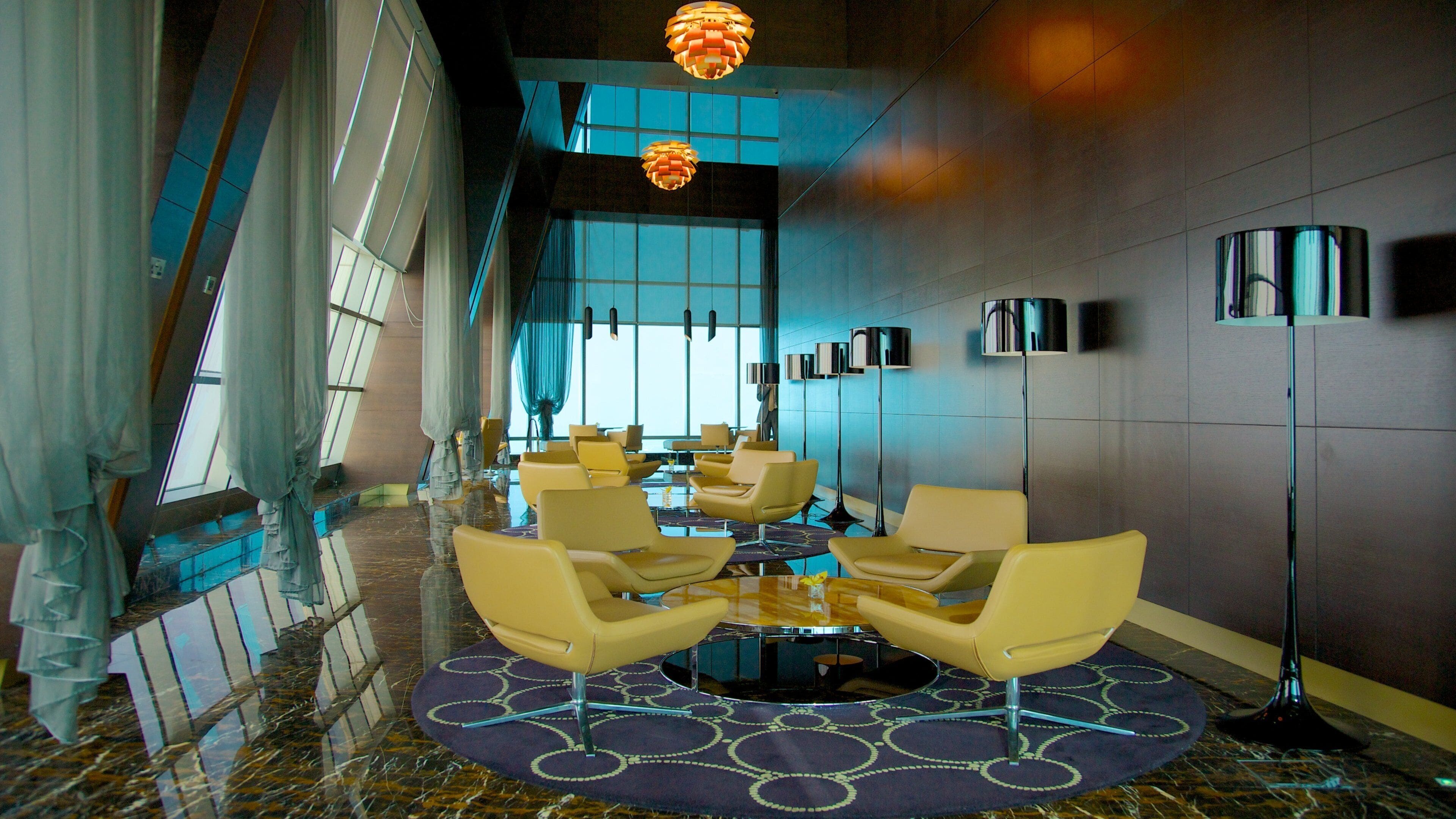 อาบูดาบี เอ็มมิเรต แสดง การตกแต่งภายใน และ สถาปัตยกรรมสมัยใหม่