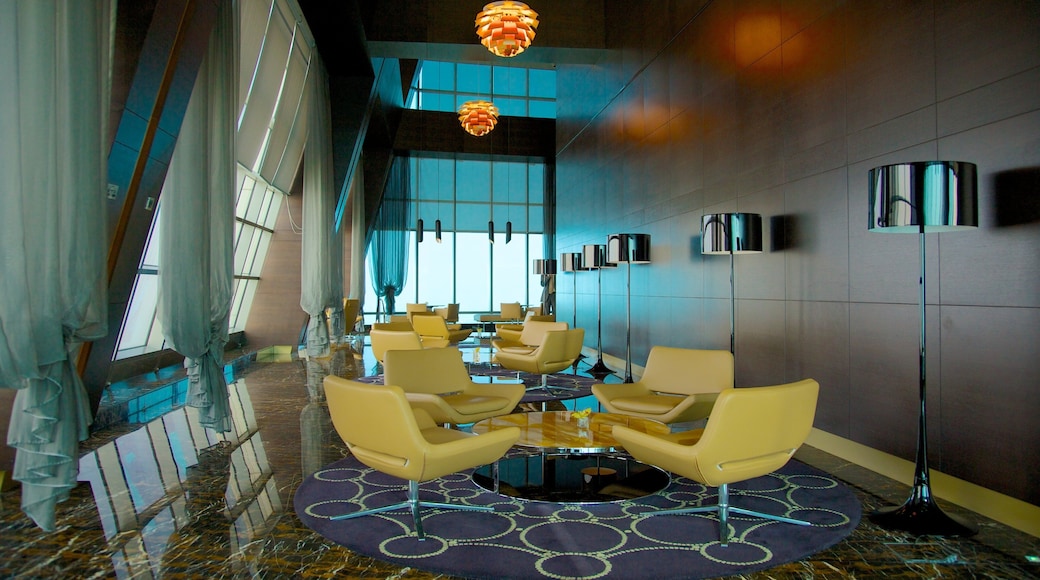 Abu Dhabi Emirate có tính năng cảnh nội thất và kiến trúc hiện đại