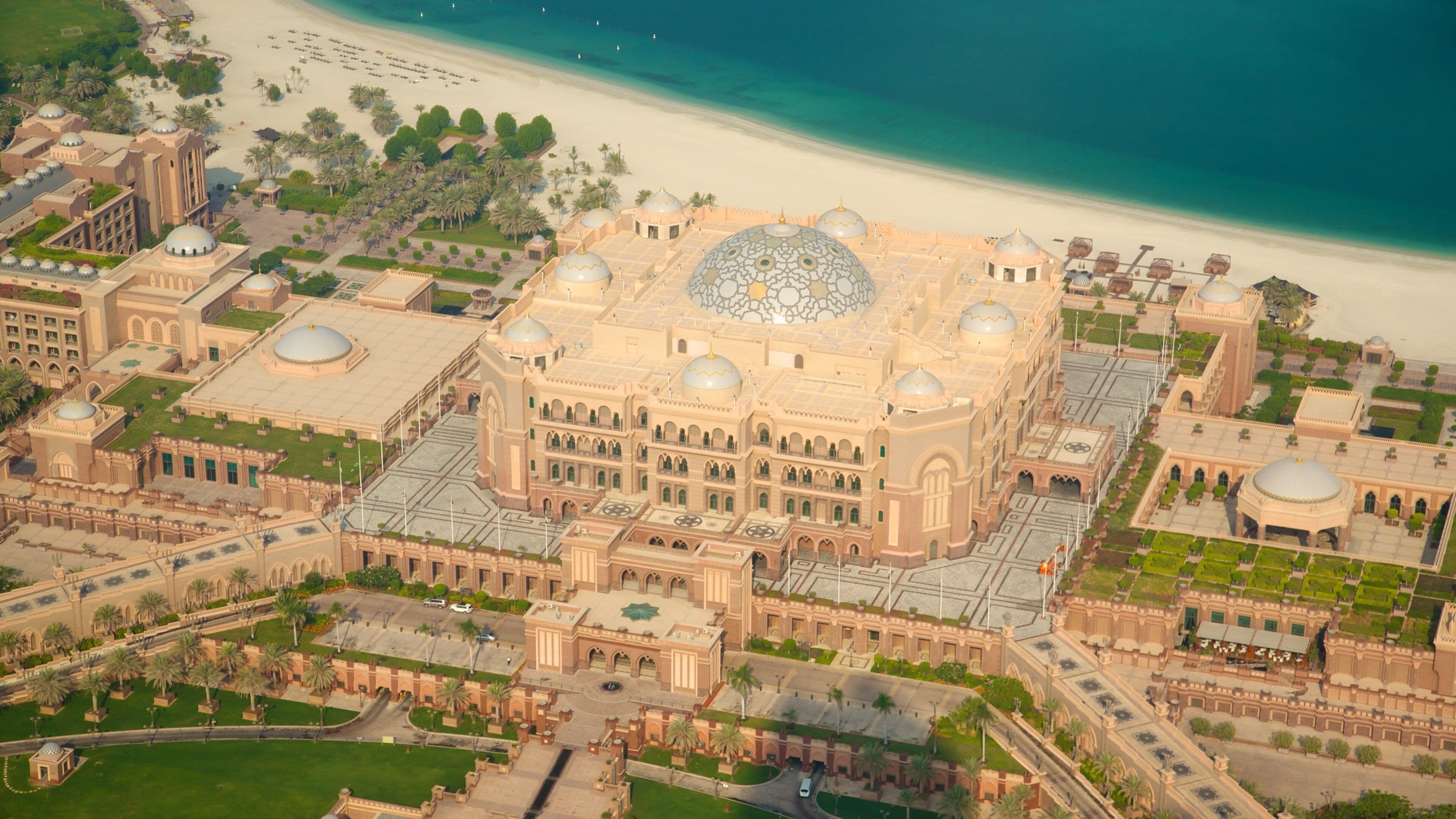 Abu Dhabi Emirate showing a castle and heritage architecture