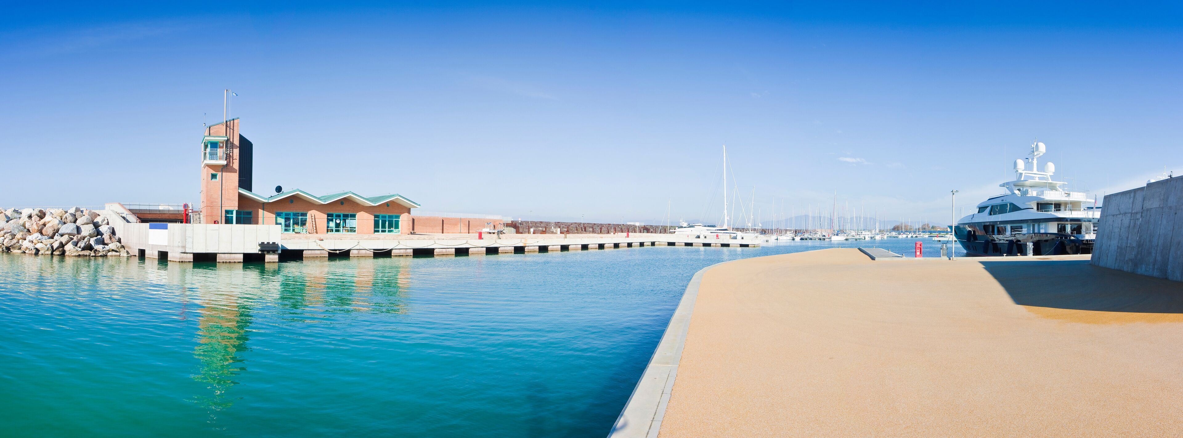 The new marina of Pisa city called "Boccadarno" (Italy - Tuscany)