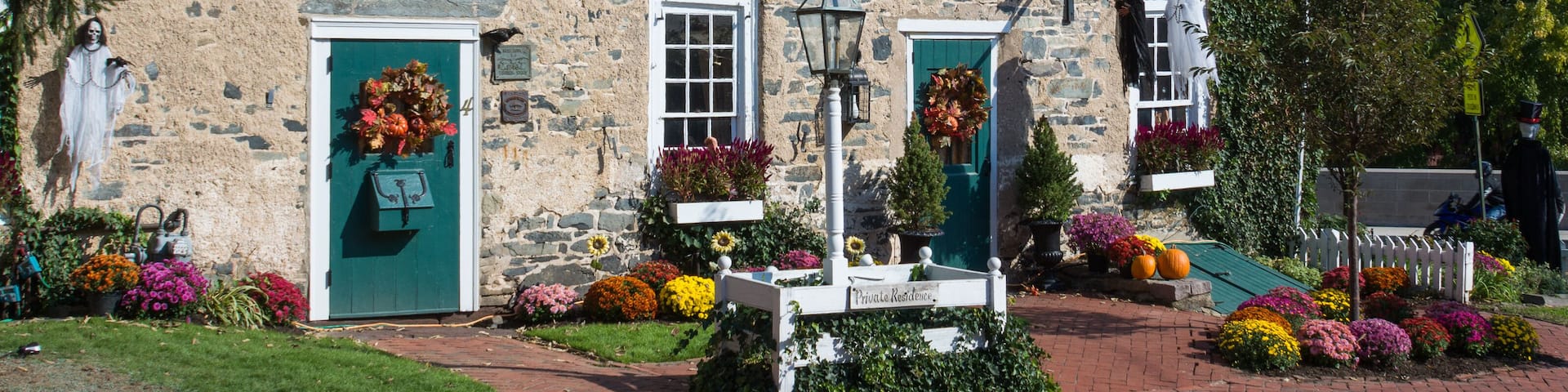 Stone house in New Hope, Bucks County, Pennsylvania, USA, America