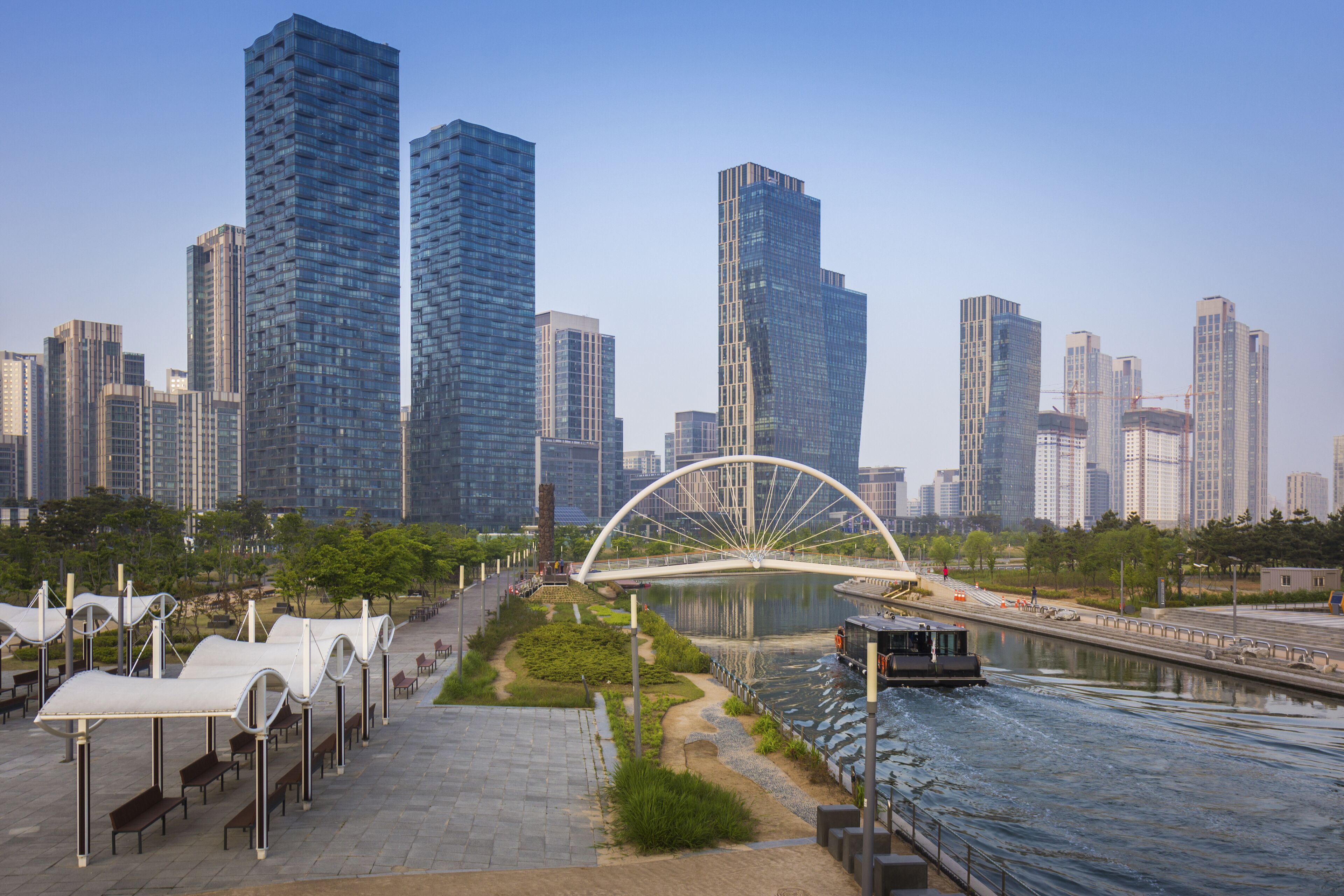 Songdo Central Park in Songdo  District, Incheon South Korea.; Shutterstock ID 720857494; purchase_order: SF 06557000; job: ; client: ; other: