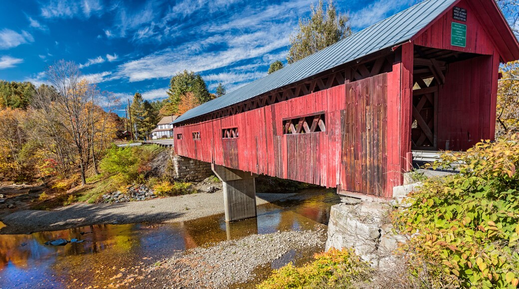 Beautiful covered bridge in Vermont, USA