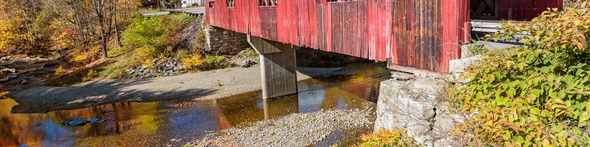 Beautiful covered bridge in Vermont, USA