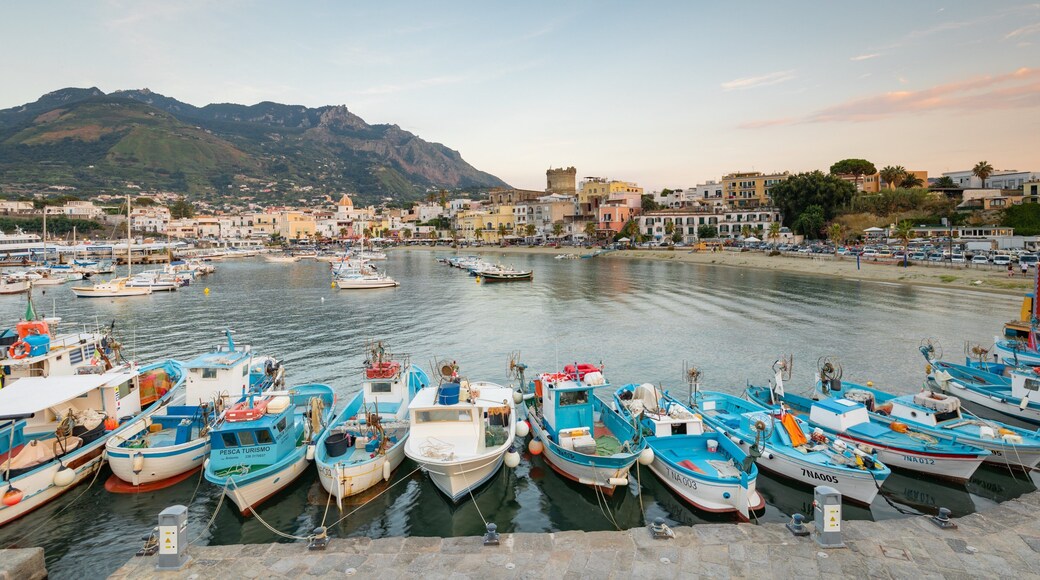 Port of Forio featuring a bay or harbor and a sunset